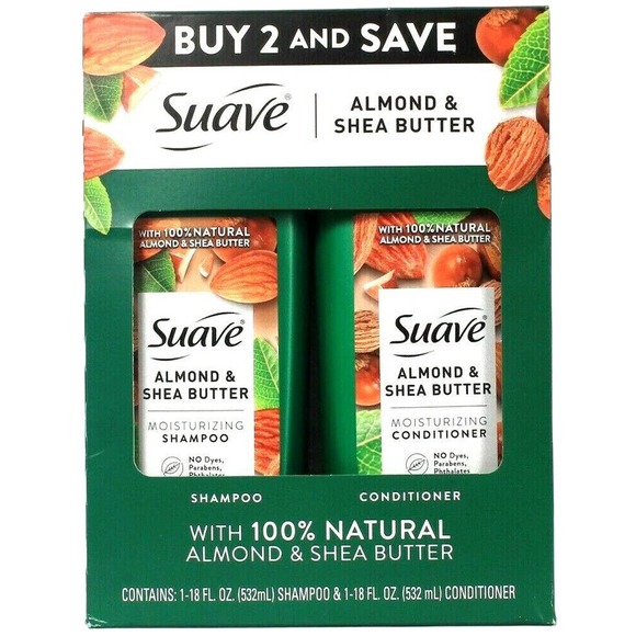 Suave Hair Pack Suave 18 Oz 10 Natural Almond Shea Butter Shampoo
